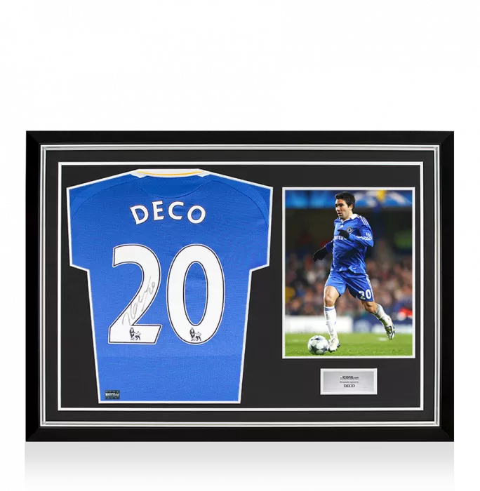icons Deco Back Signed Chelsea FC 2008-09 Home Shirt In Hero Frame: Option 1