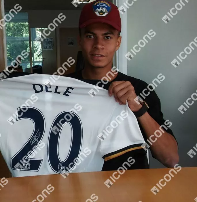 Icons Dele Alli Back Signed And Framed Tottenham Hotspur 2016-17 Home Shirt