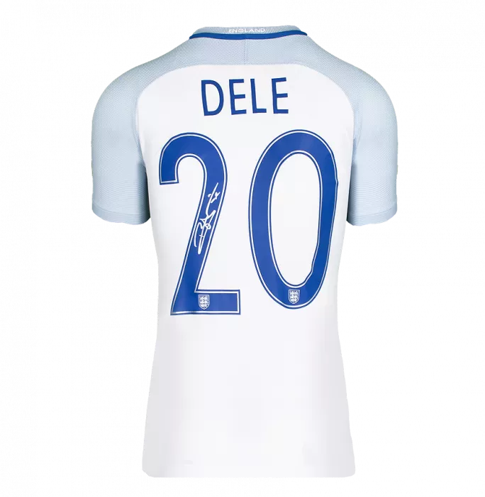 Icons Dele Alli Back Signed England 2016-17 Home Shirt