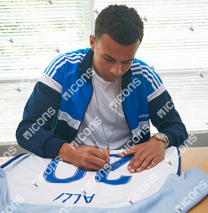 Icons Dele Alli Back Signed England 2016 Home Shirt In Hero Frame: Option 1