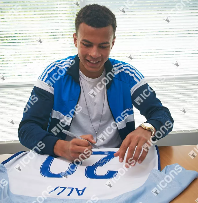 Icons Dele Alli Back Signed England 2016 Home Shirt In Hero Frame: Option 1
