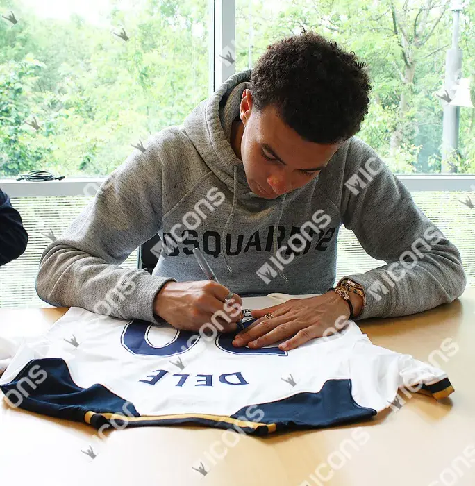 Icons Dele Alli Back Signed Tottenham Hotspur 2016-17 Home Shirt
