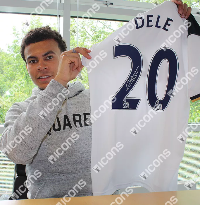 Icons Dele Alli Back Signed Tottenham Hotspur 2016-17 Home Shirt