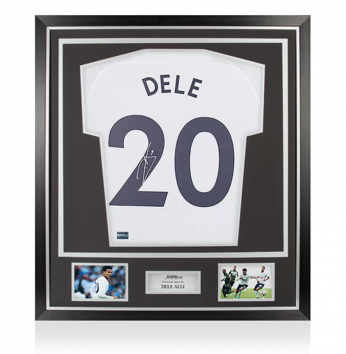 icons Dele Alli Back Signed Tottenham Hotspur 2017-18 Home Shirt With Fan Style Numbers In Classic Frame