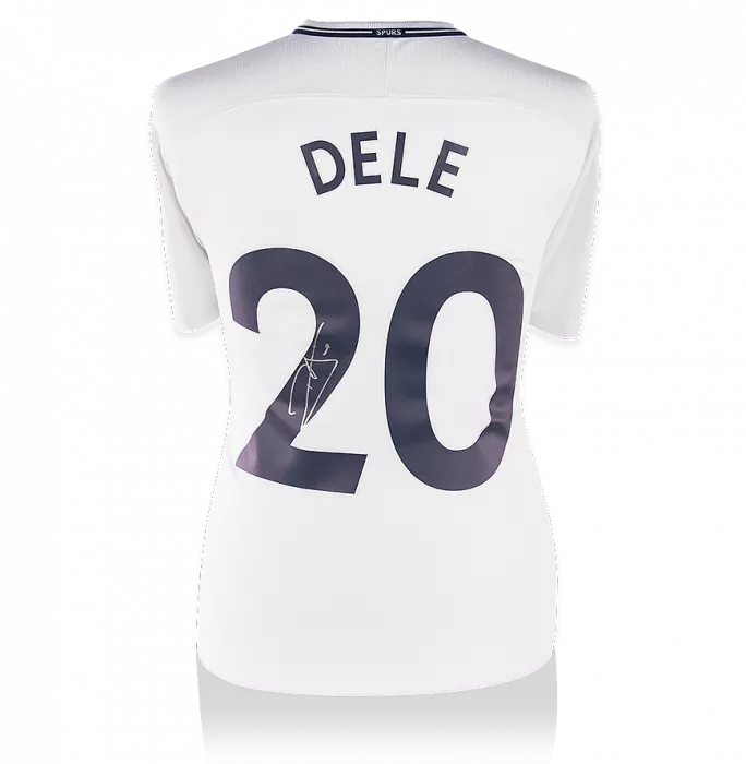 icons Dele Alli Back Signed Tottenham Hotspur 2017-18 Home Shirt With Fan Style Numbers