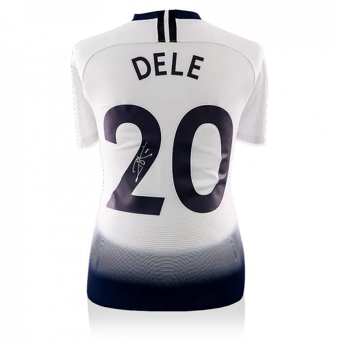 icons Dele Alli Back Signed Tottenham Hotspur 2018-19 Home Shirt With Fan Style Numbers