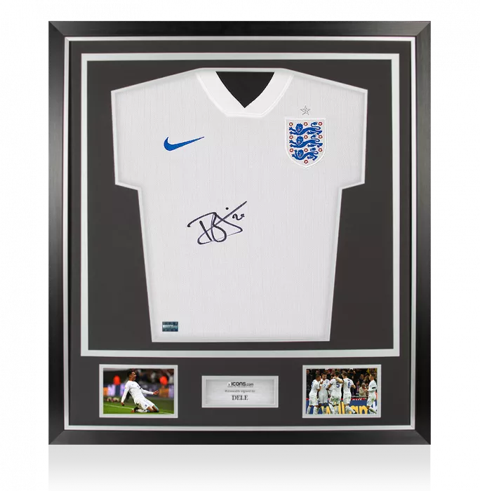 icons Dele Alli Front Signed England 2014-15 Home Shirt In Classic Frame