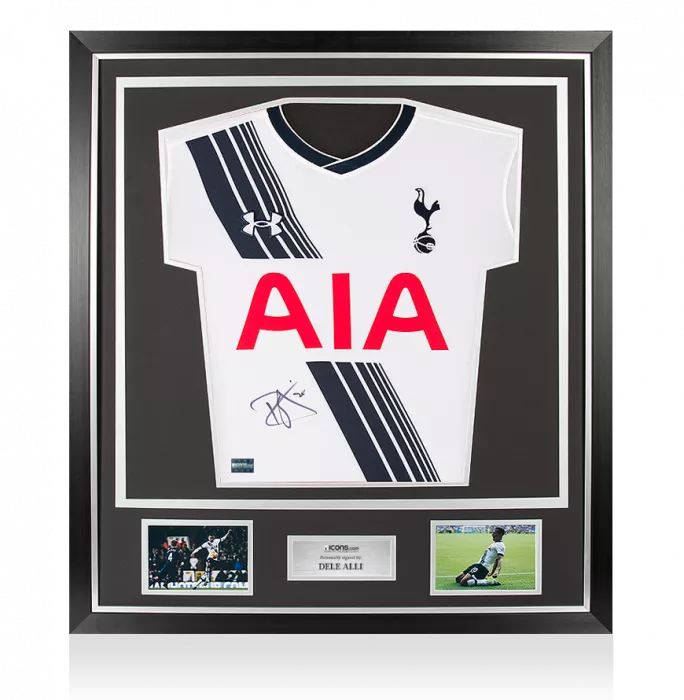 icons Dele Alli Front Signed Tottenham Hotspur 2015-16 Home Shirt In Classic Frame