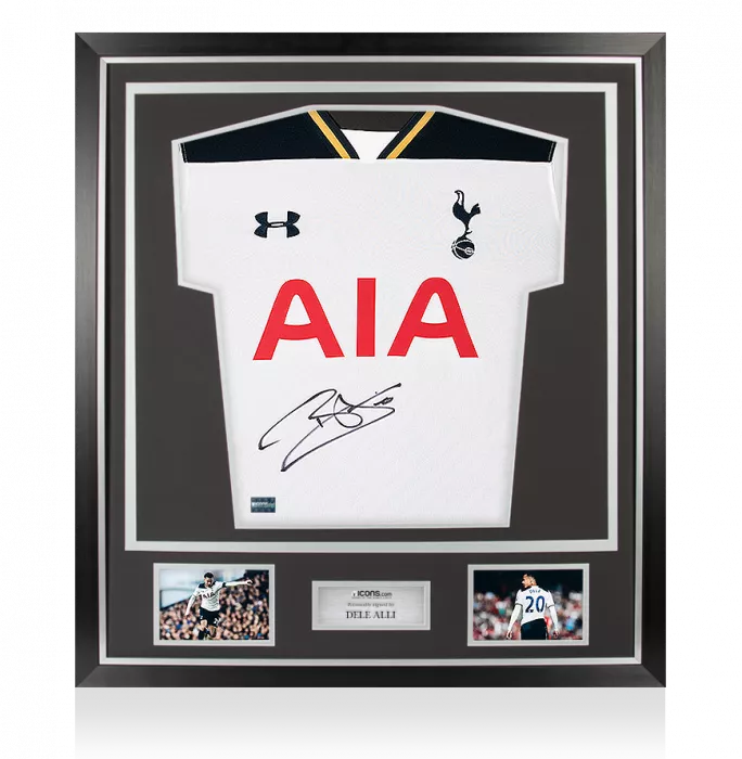 icons Dele Alli Front Signed Tottenham Hotspur 2016-17 Home Shirt In Classic Frame