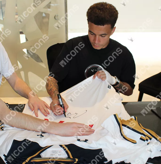 Icons Dele Alli Front Signed Tottenham Hotspur 2016-17 Home Shirt