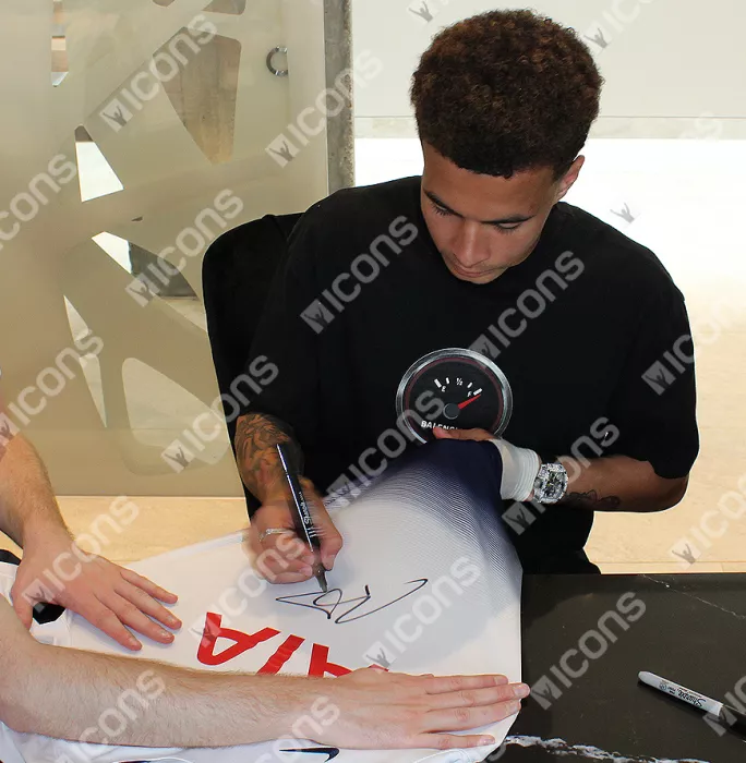 Icons Dele Alli Front Signed Tottenham Hotspur 2018-19 Home Shirt In Classic Frame