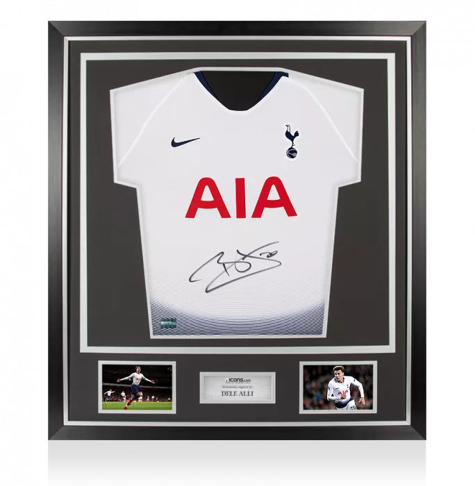 icons Dele Alli Front Signed Tottenham Hotspur 2018-19 Home Shirt In Classic Frame