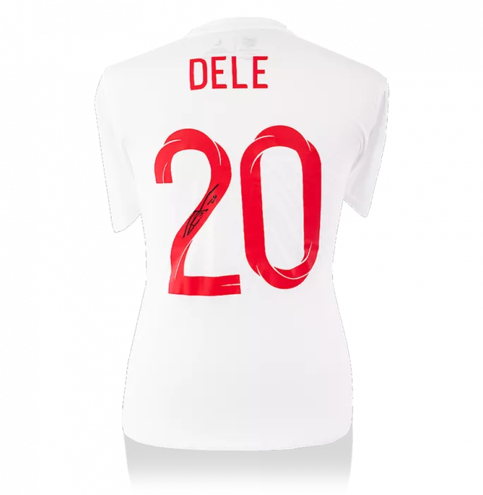 Icons Dele Alli Official 2018 FIFA World Cup™ Back Signed And Hero Framed England 2018-19 Style T-Shirt
