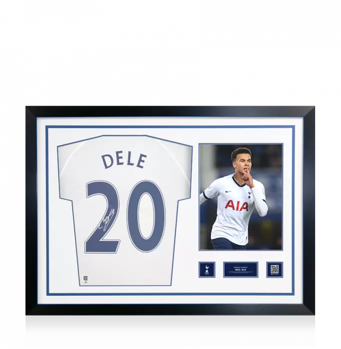 icons Dele Alli Official Tottenham Hotspur Back Signed and Framed Lab T-Shirt