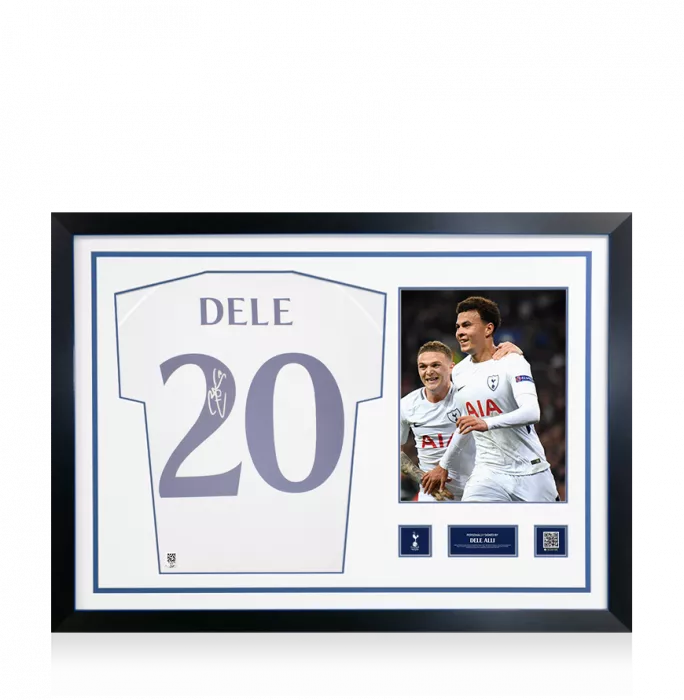 Icons Dele Alli Official Tottenham Hotspur Signed And Framed T-Shirt