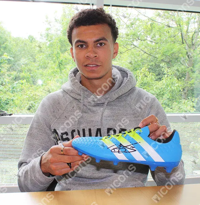 Icons Dele Alli Signed Blue And Green Adidas X 16.3 Boot
