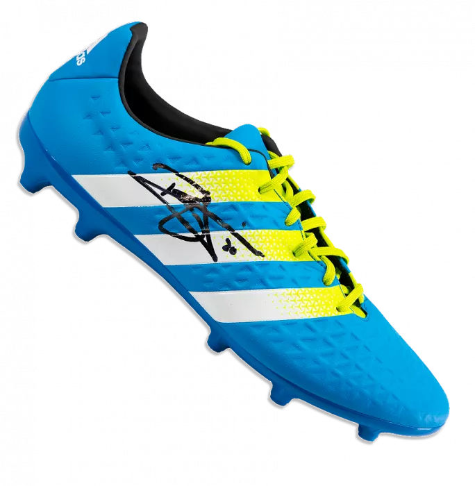 icons Dele Alli Signed Blue and Green Adidas X 16.3 Boot