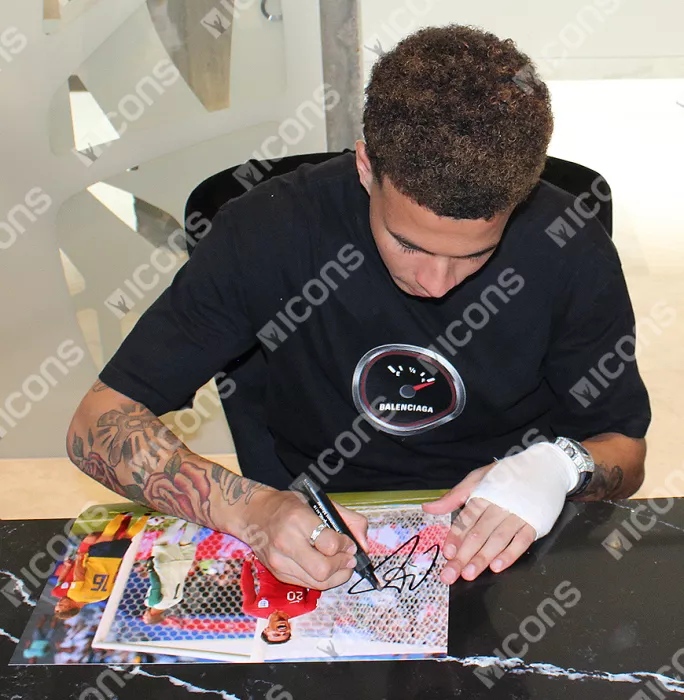 Icons Dele Alli Signed England Photo In Premium Photo Frame: 2018 FIFA World Cup Quarter-Final Goal Vs Sweden
