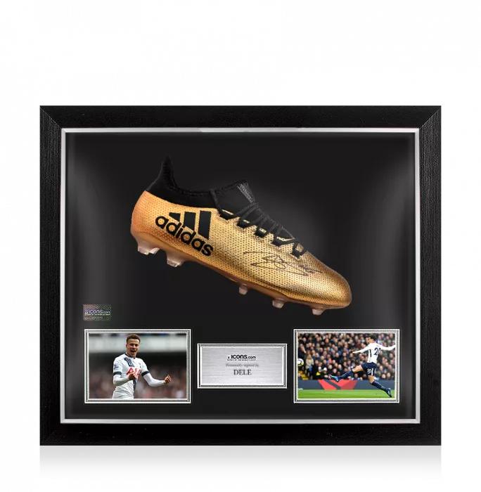 icons Dele Alli Signed Gold Adidas X Boot In Bubble Frame: Option 1