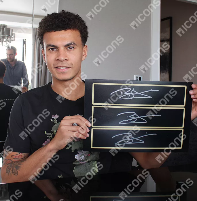 Icons Dele Alli Signed Plaque And Photo Frame: North London Derby Goal Vs Arsenal