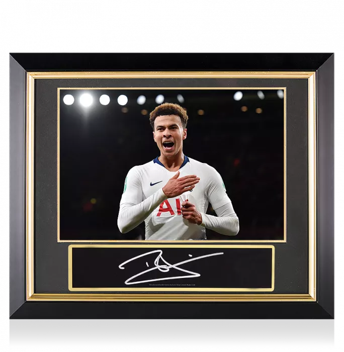 icons Dele Alli Signed Plaque and Photo Frame: North London Derby Victory