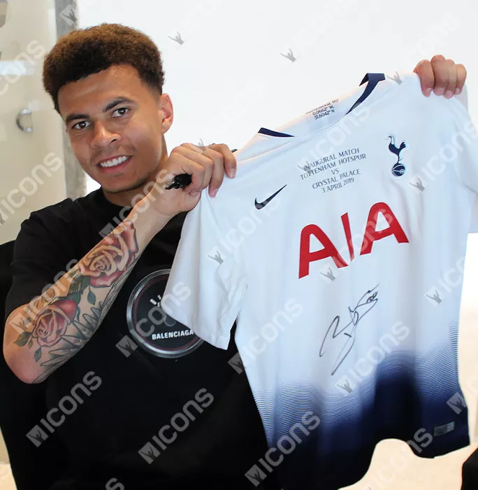 Icons Dele Alli Signed Tottenham Hotspur 2018-19 Home Shirt In Classic Frame: Inaugural Match Edition