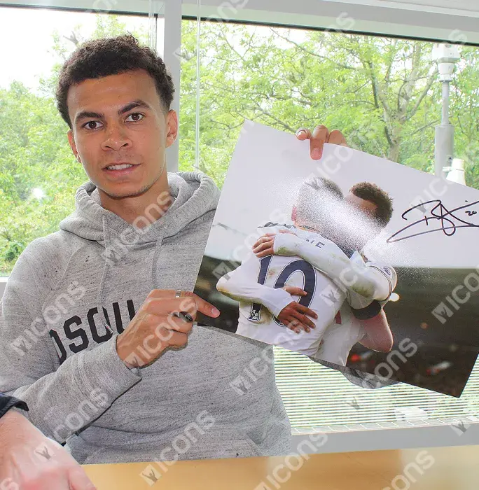 Icons Dele Alli Signed Tottenham Hotspur Photo: Celebrating With Harry Kane