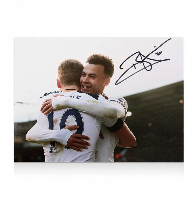 icons Dele Alli Signed Tottenham Hotspur Photo: Celebrating With Harry Kane