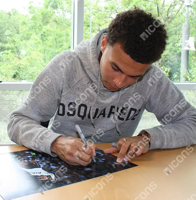 Icons Dele Alli Signed Tottenham Hotspur Photo: Fans' Favourite With "Happy Birthday" Inscription