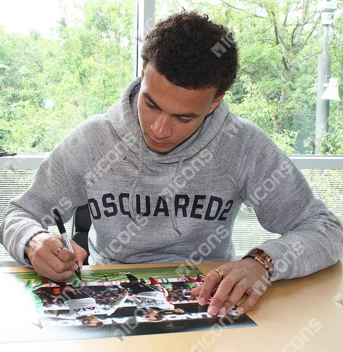 Icons Dele Alli Signed Tottenham Hotspur Photo: Goal Vs Arsenal