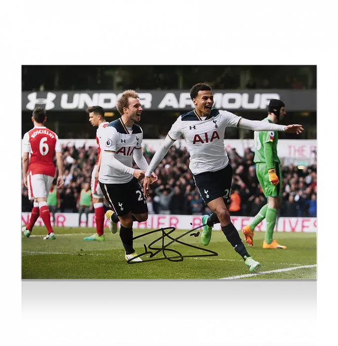 icons Dele Alli Signed Tottenham Hotspur Photo: Goal vs Arsenal
