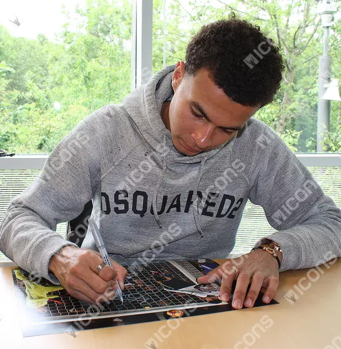 Icons Dele Alli Signed Tottenham Hotspur Photo: Goal Vs Chelsea