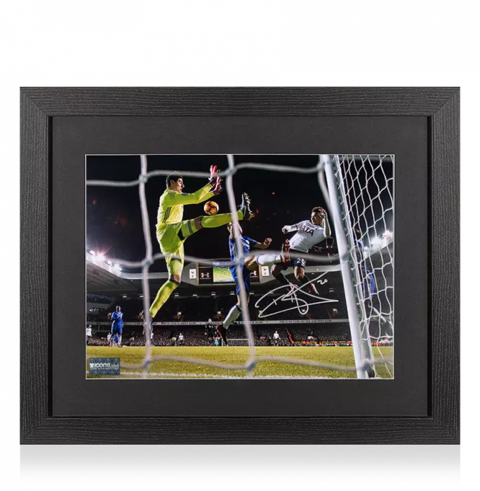 icons Dele Alli Signed Tottenham Hotspur Photo In Black Wooden Frame: Brace vs Chelsea