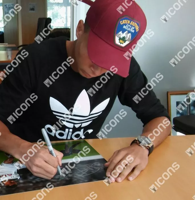 Icons Dele Alli Signed Tottenham Hotspur Photo In Black Wooden Frame: UEFA Champions League Debut