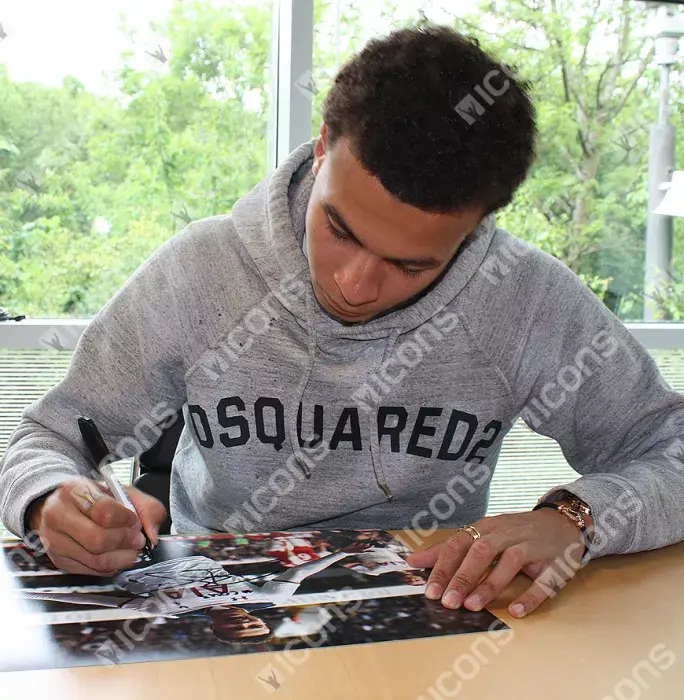 Icons Dele Alli Signed Tottenham Hotspur Photo: North London Derby Goal With "COYS" Inscription