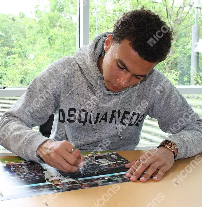 Icons Dele Alli Signed Tottenham Hotspur Photo: Wembley Goal Vs Chelsea