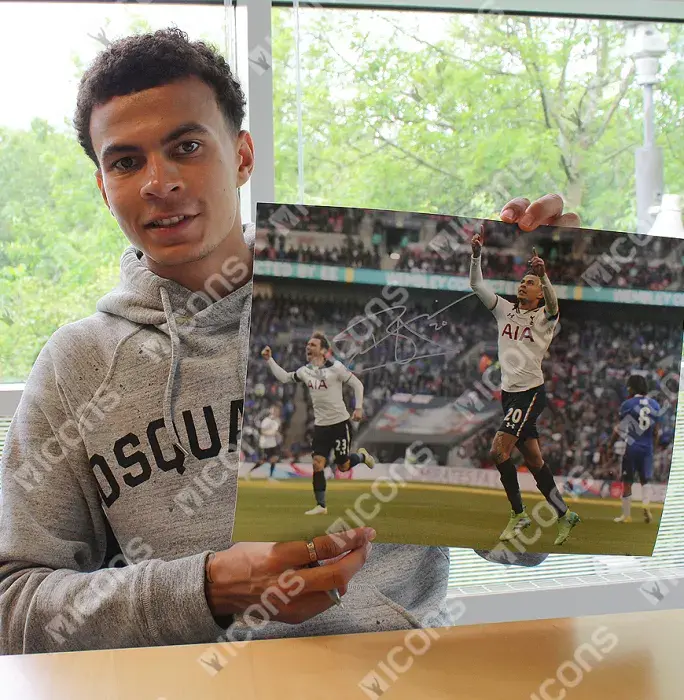 Icons Dele Alli Signed Tottenham Hotspur Photo: Wembley Goal Vs Chelsea