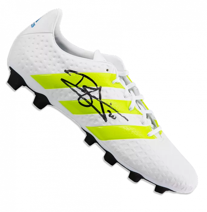 icons Dele Alli Signed White and Green Adidas X 16.4 Boot