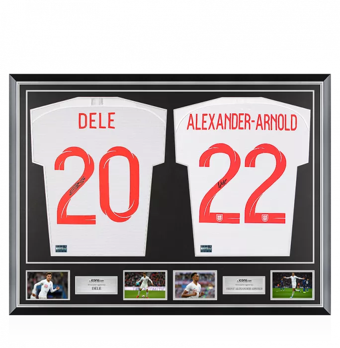 icons Dele Alli & Trent Alexander-Arnold Signed England Shirts In Classic Dual Frame