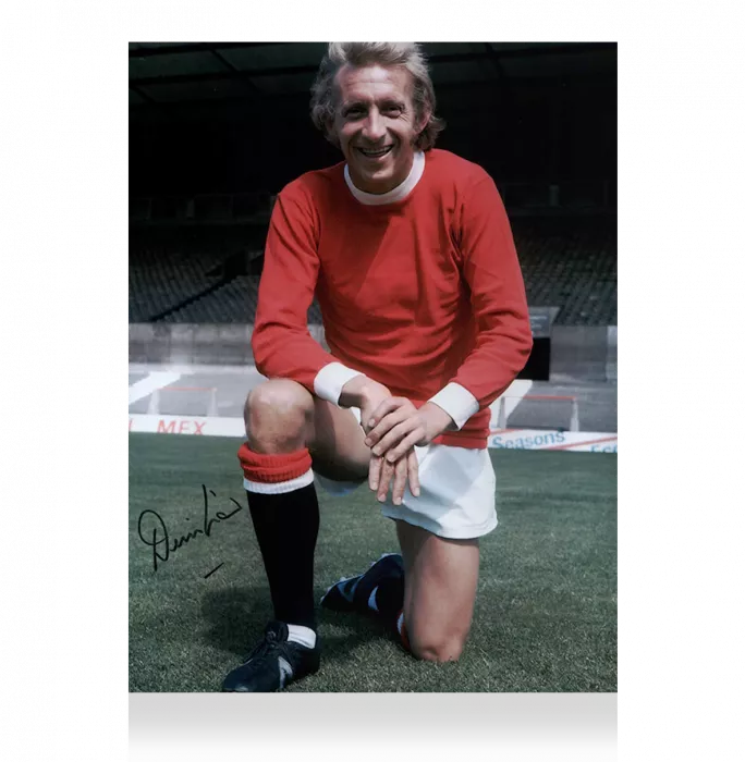 icons Denis Law Signed Manchester United Photo: The Lawman