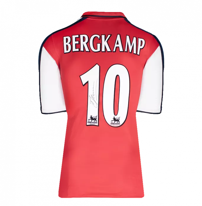 Icons Dennis Bergkamp Back Signed Arsenal 2000-02 Shirt In Hero Frame: Option 1