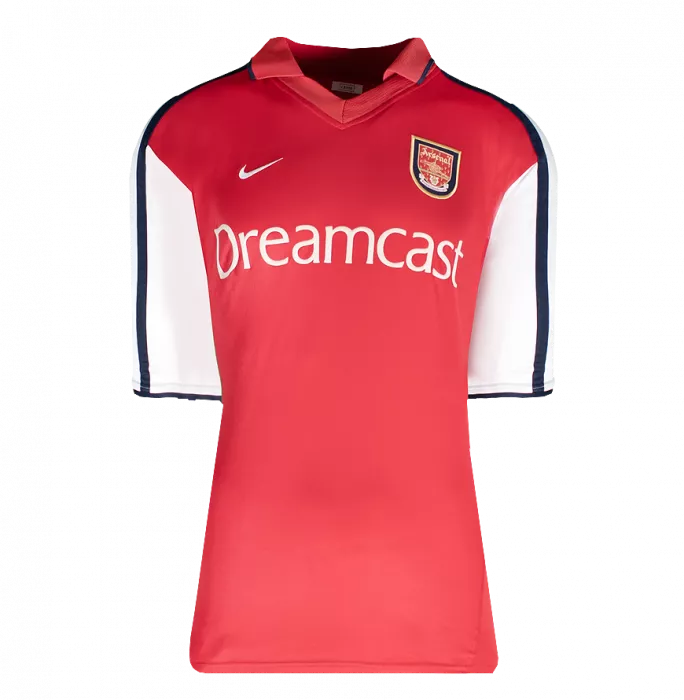 Icons Dennis Bergkamp Back Signed Arsenal 2000-02 Shirt In Hero Frame: Option 1