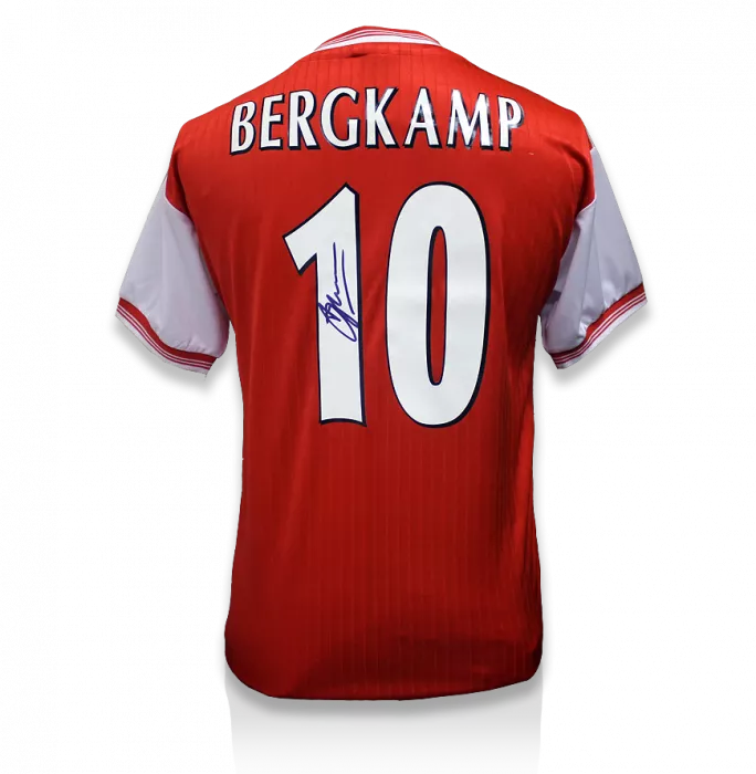 icons Dennis Bergkamp Back Signed Arsenal Centenary Shirt