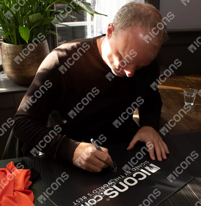 Icons Dennis Bergkamp Back Signed Arsenal Heritage "Invincibles" Shirt