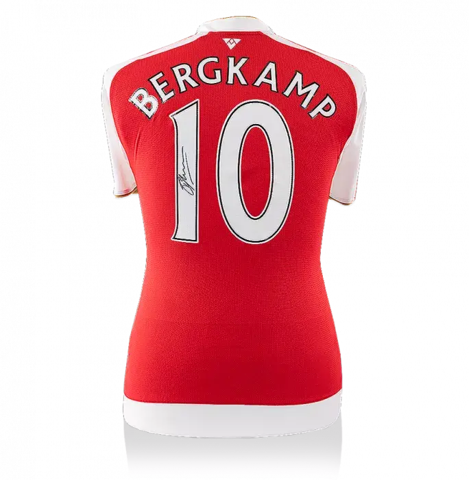 Icons Dennis Bergkamp Back Signed Modern Arsenal Home Shirt