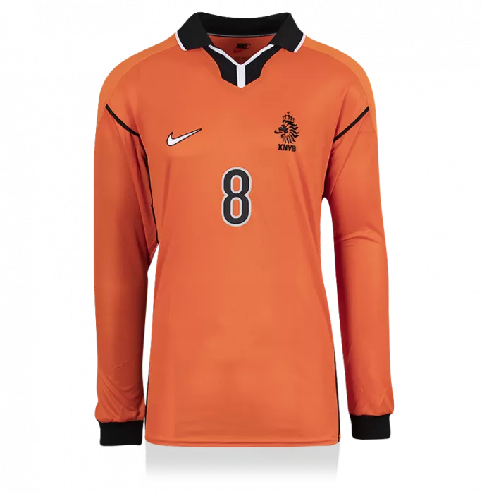 Icons Dennis Bergkamp Back Signed Netherlands 1998-00 Home Shirt