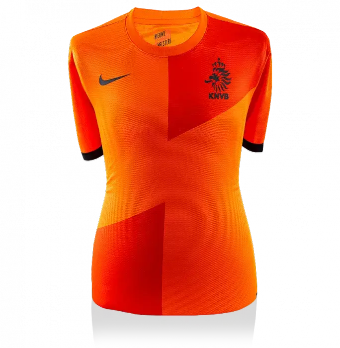 Icons Dennis Bergkamp Back Signed Netherlands Home Shirt