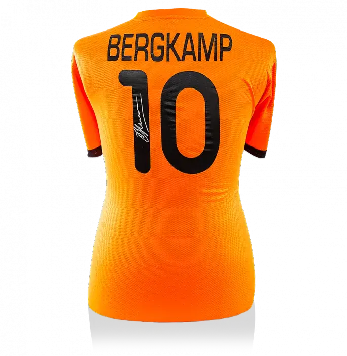 Icons Dennis Bergkamp Back Signed Netherlands Home Shirt