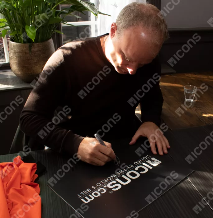 Icons Dennis Bergkamp Front Signed Arsenal 2002-04 Home Shirt