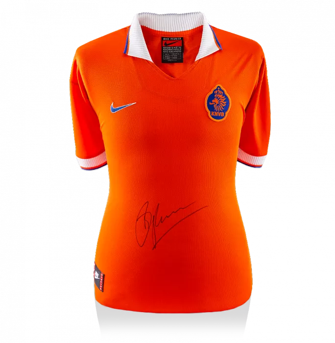 Icons Dennis Bergkamp Front Signed Netherlands 1996-97 Home Shirt